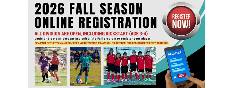 2026 Fall Registration opens 05/01/2026